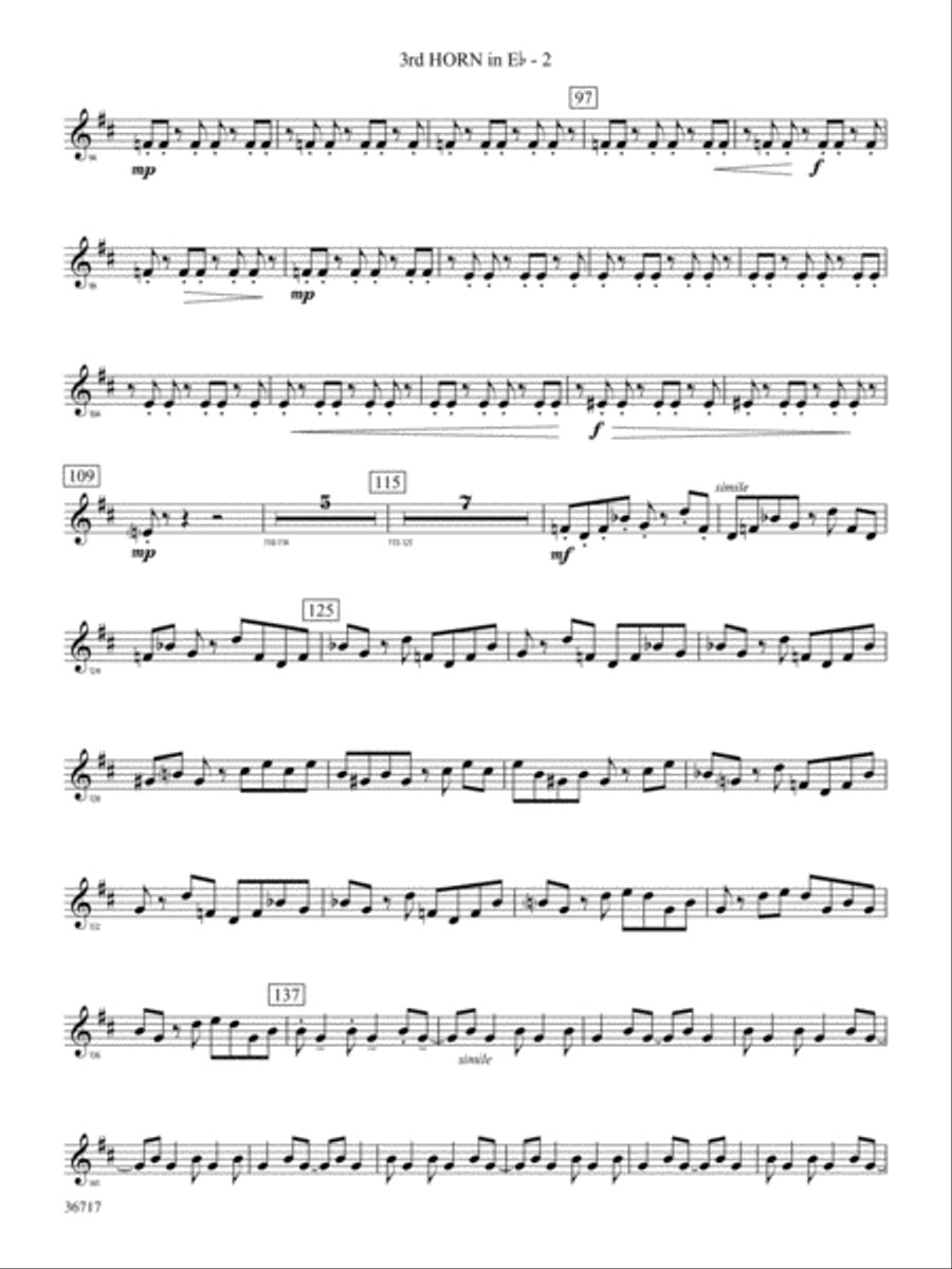 Sparkle: (World Part) 3rd Horn in E-flat Concert Band scores gallery preview page 2