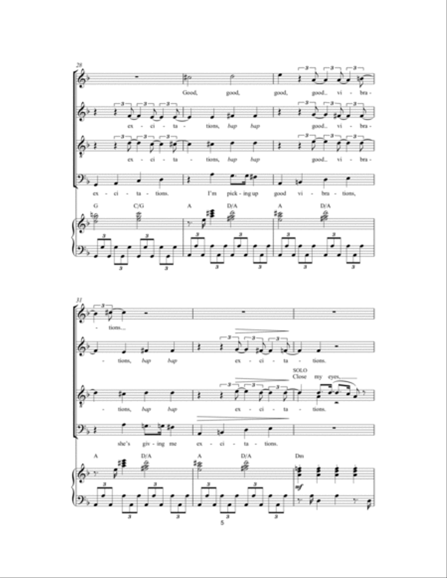 Good Vibrations 4-Part scores gallery preview page 5