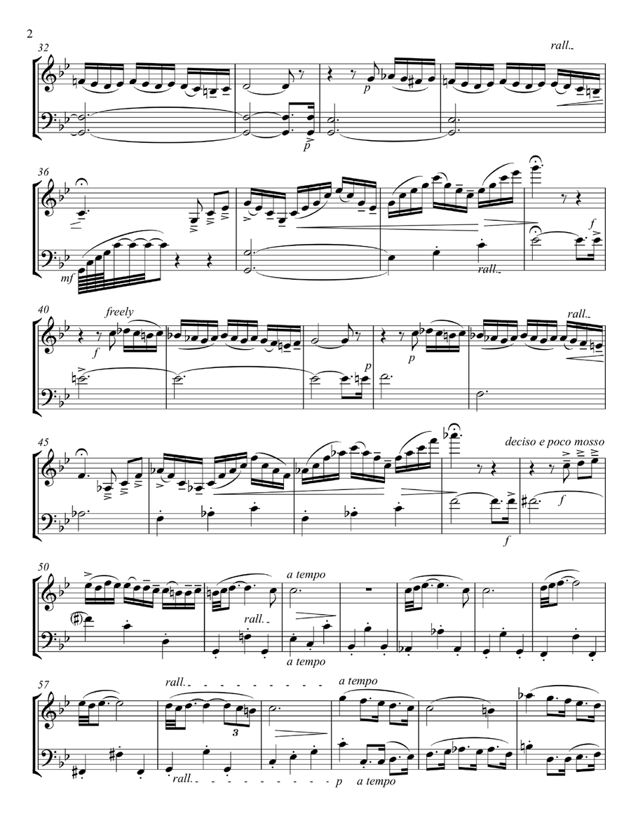 Albinoni Adagio for violin & cello duet String Duet scores gallery preview page 2