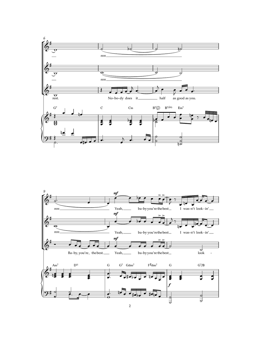 Nobody Does It Better Choir scores gallery preview page 2