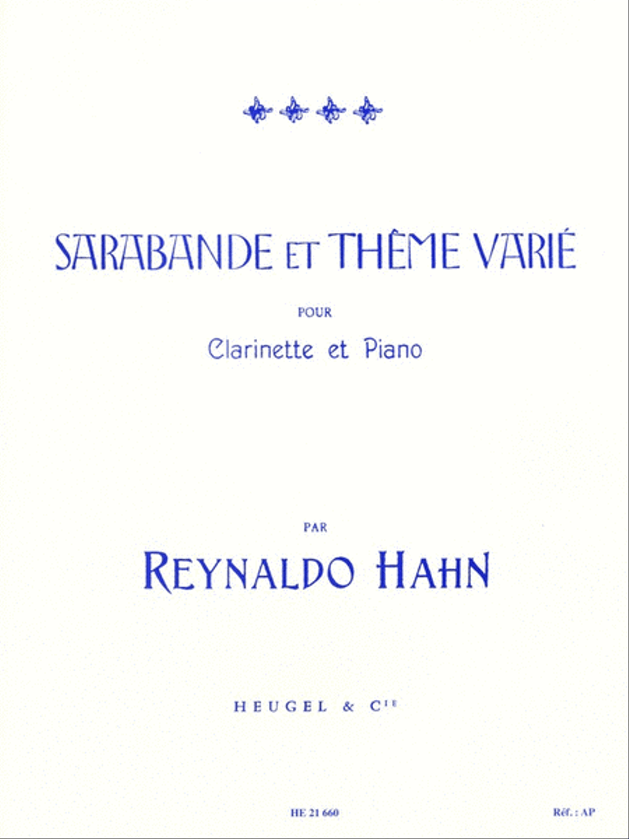 Sarabande And Various Tunes (clarinet And Piano) Clarinet scores gallery preview page 1