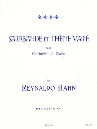 Book cover for Sarabande And Various Tunes (clarinet And Piano)