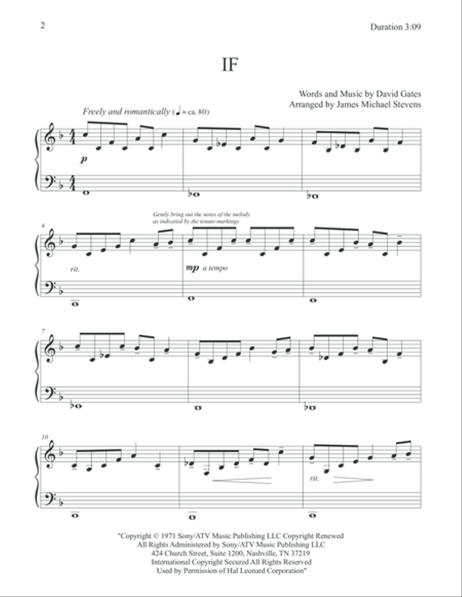 If If Piano Solo scores gallery preview page 2