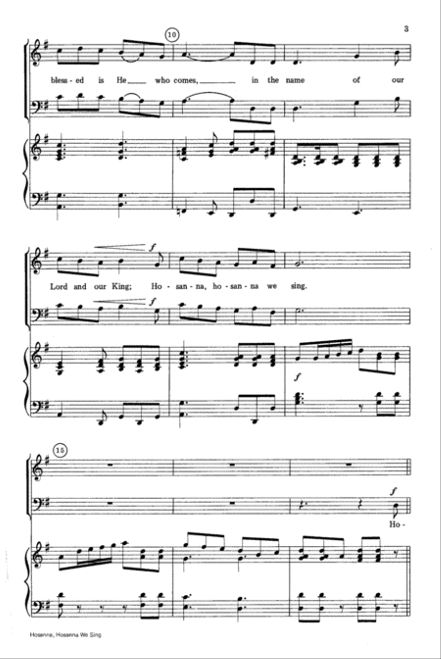 Hosanna, Hosanna We Sing 4-Part scores gallery preview page 3