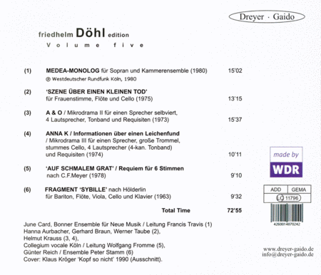 Volume 5: Dohl Edition: Gesangszene