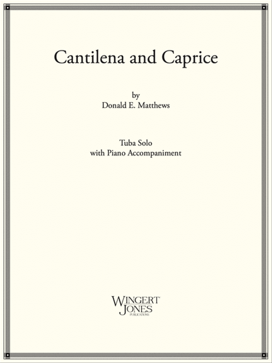 Cantilena and Caprice (Score) Tuba scores gallery preview page 1