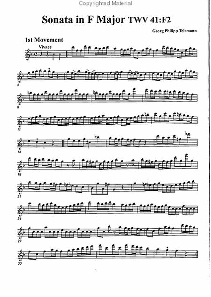 Sonatas, Vol. 2 by Georg Philipp Telemann Alto Recorder - Sheet Music