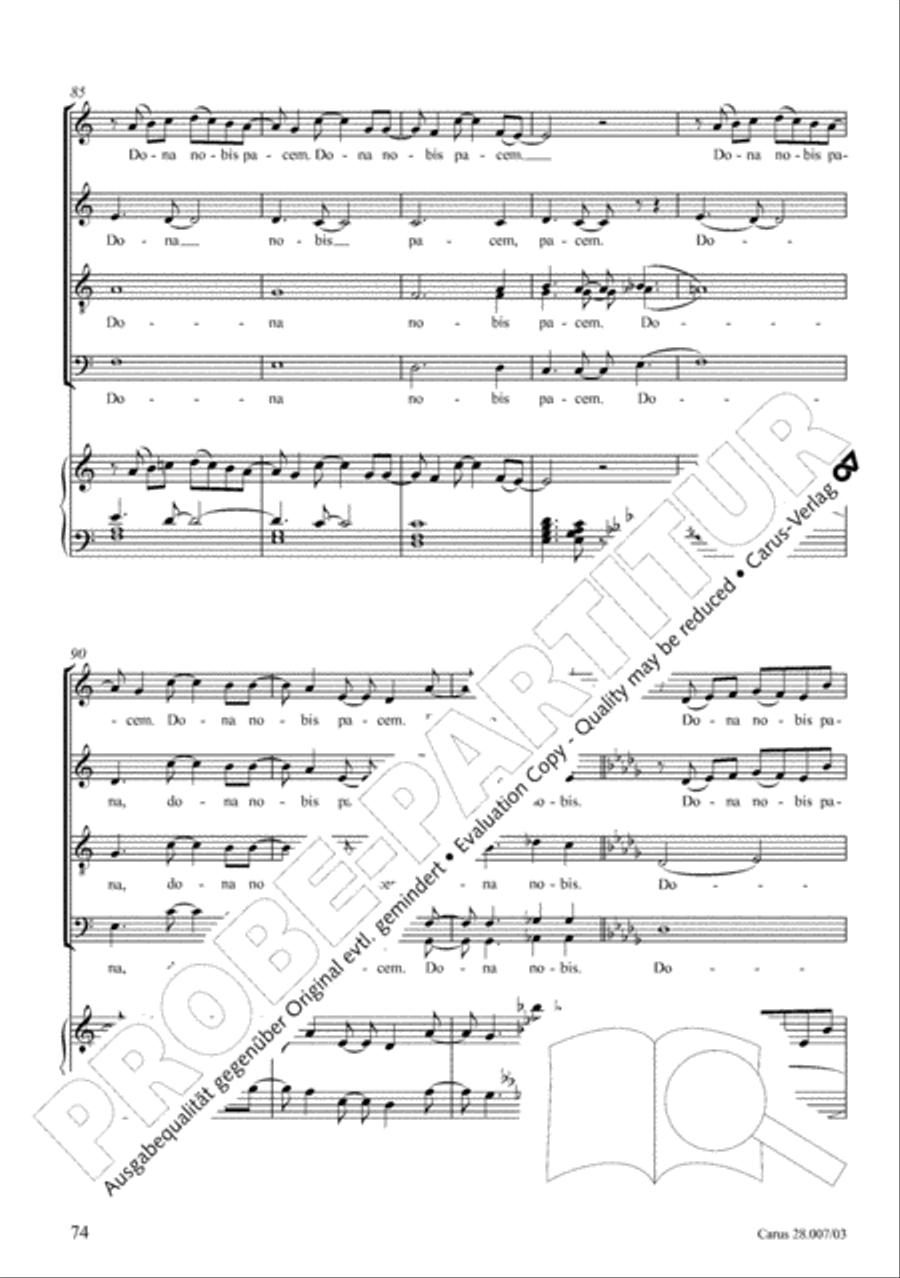 Missa latina 4-Part scores gallery preview page 75