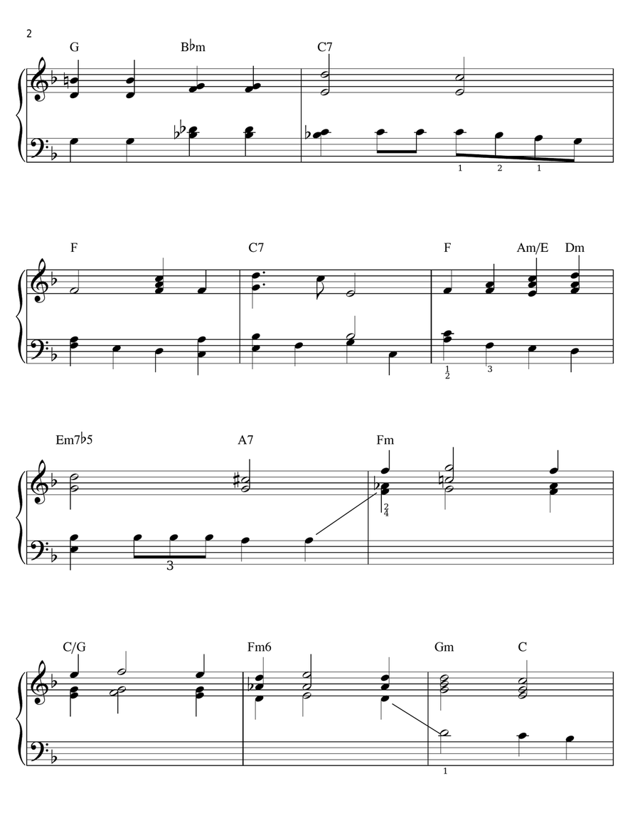 Wedding Processional (from The Sound of Music) Easy Piano scores gallery preview page 2