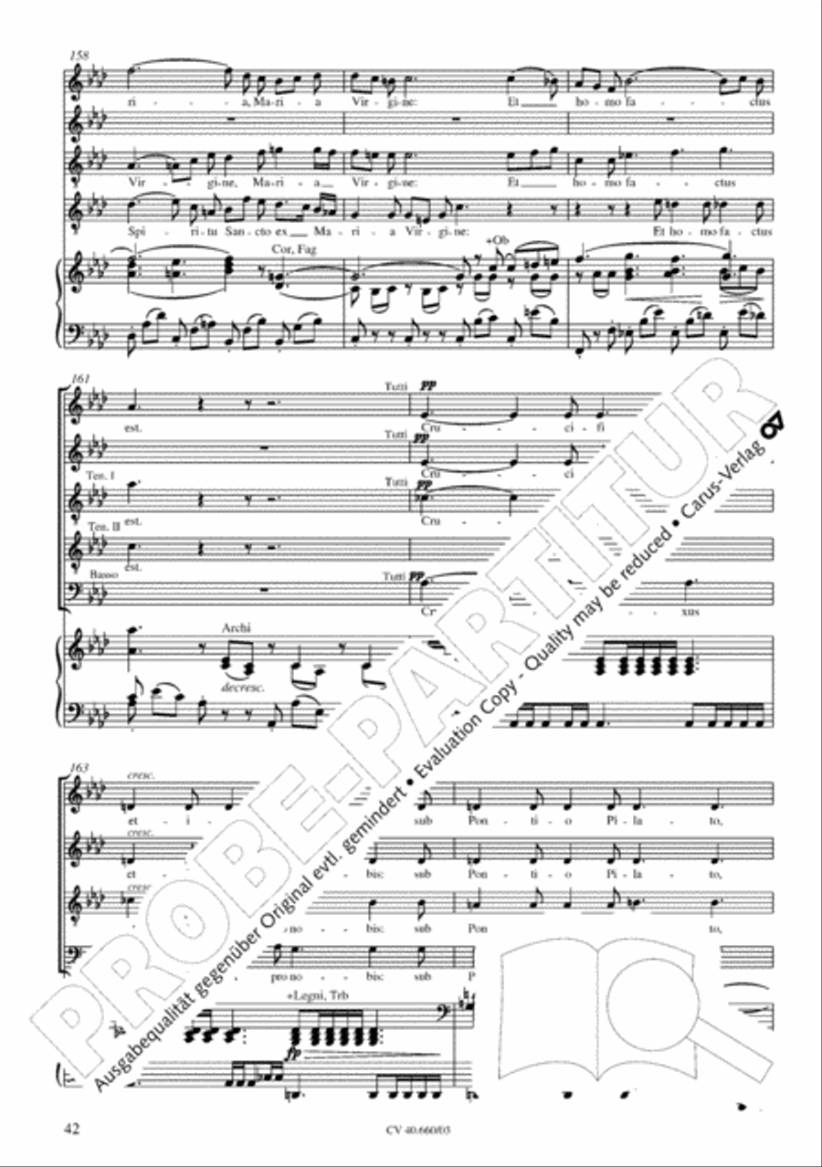 Mass in E flat major (Messe in Es) SATTB scores gallery preview page 43