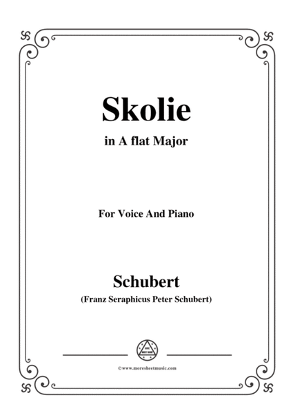 Schubert-Skolie(Skolion;Drinking Song),D.306,in A flat Major,for Voice&Piano image number null
