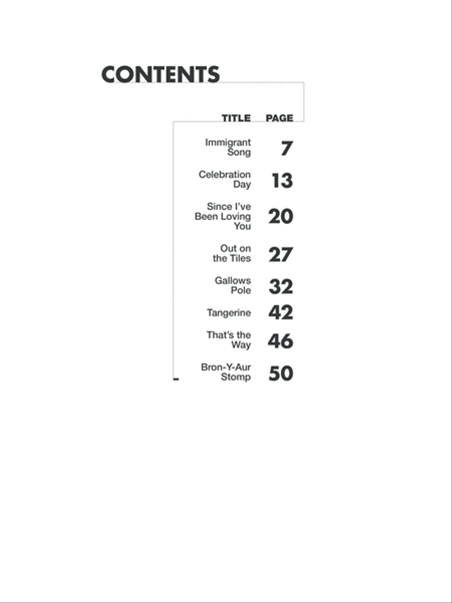 Led Zeppelin -- III Platinum Bass Guitar Bass Guitar Tablature scores gallery preview page 3