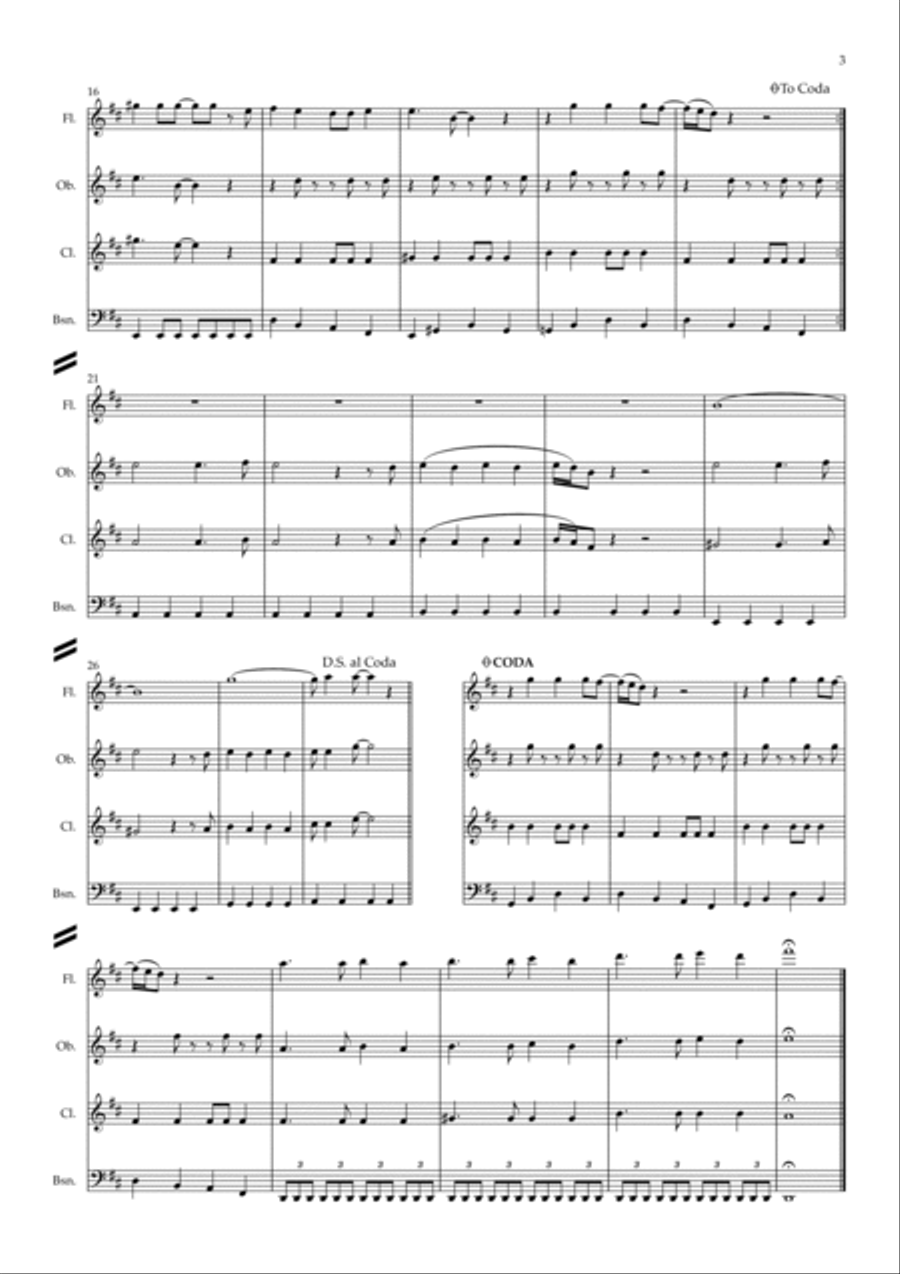 Eight Days A Week Woodwind Quartet scores gallery preview page 4
