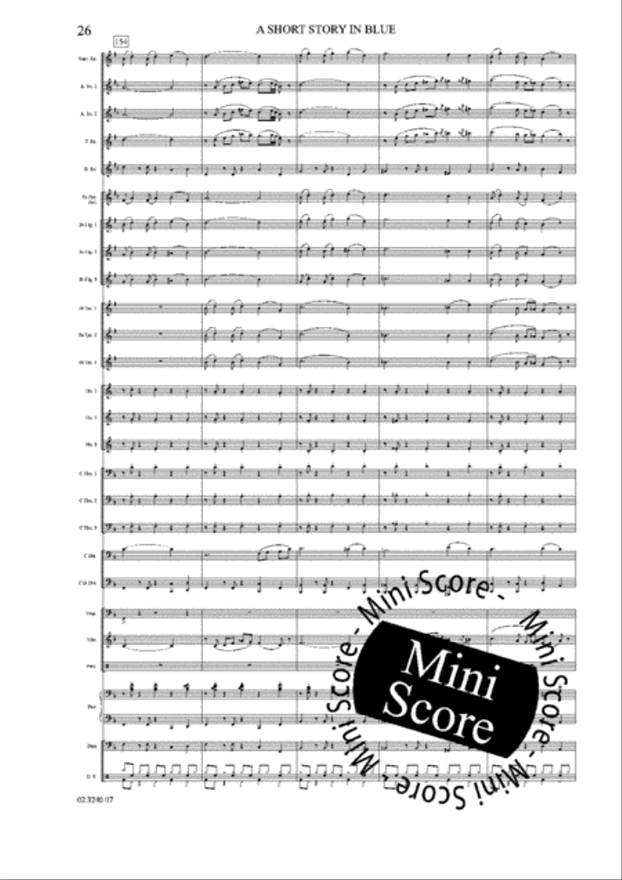A Short Story in Blue Fanfare Band scores gallery preview page 32