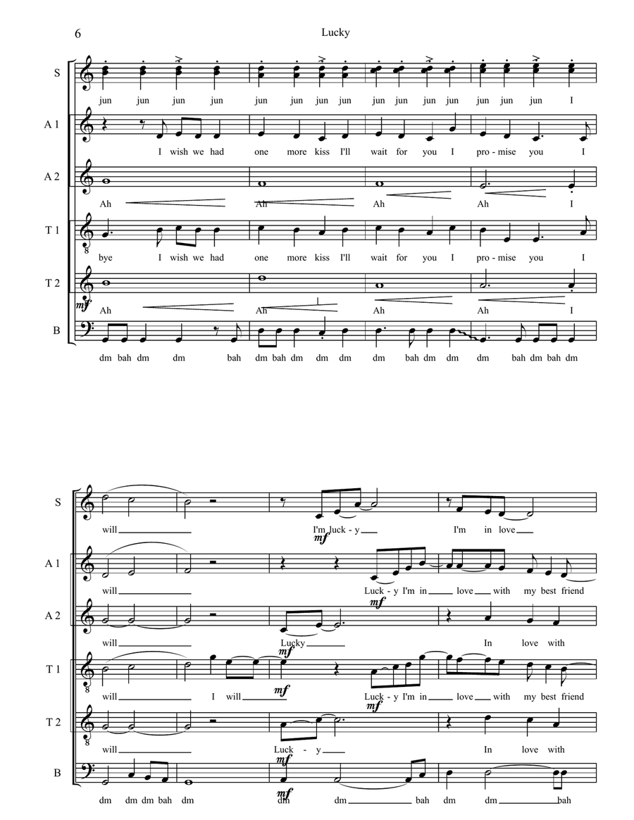 Lucky Lucky 4-Part scores gallery preview page 6
