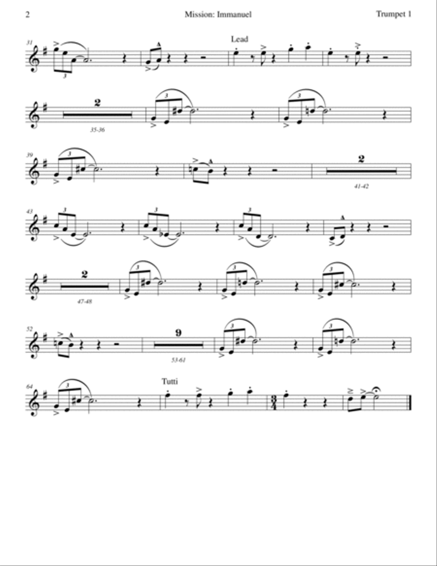 Mission: Impossible Theme from the Paramount Television Series MISSION: IMPOSSIBLE Brass Quintet scores gallery preview page 6
