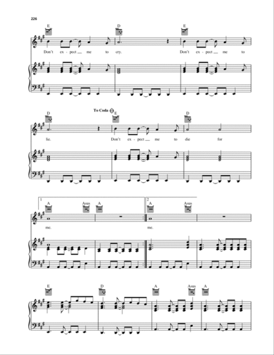 Jesus Doesn't Want Me For A Sunbeam Piano, Vocal, Guitar scores gallery preview page 3