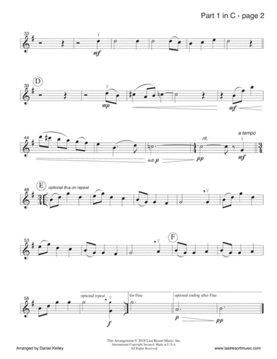 Brother James' Air for Wind Quartet (Mixed Quartet, Double Reed Quartet, or Clarinet Quartet) Music image number null