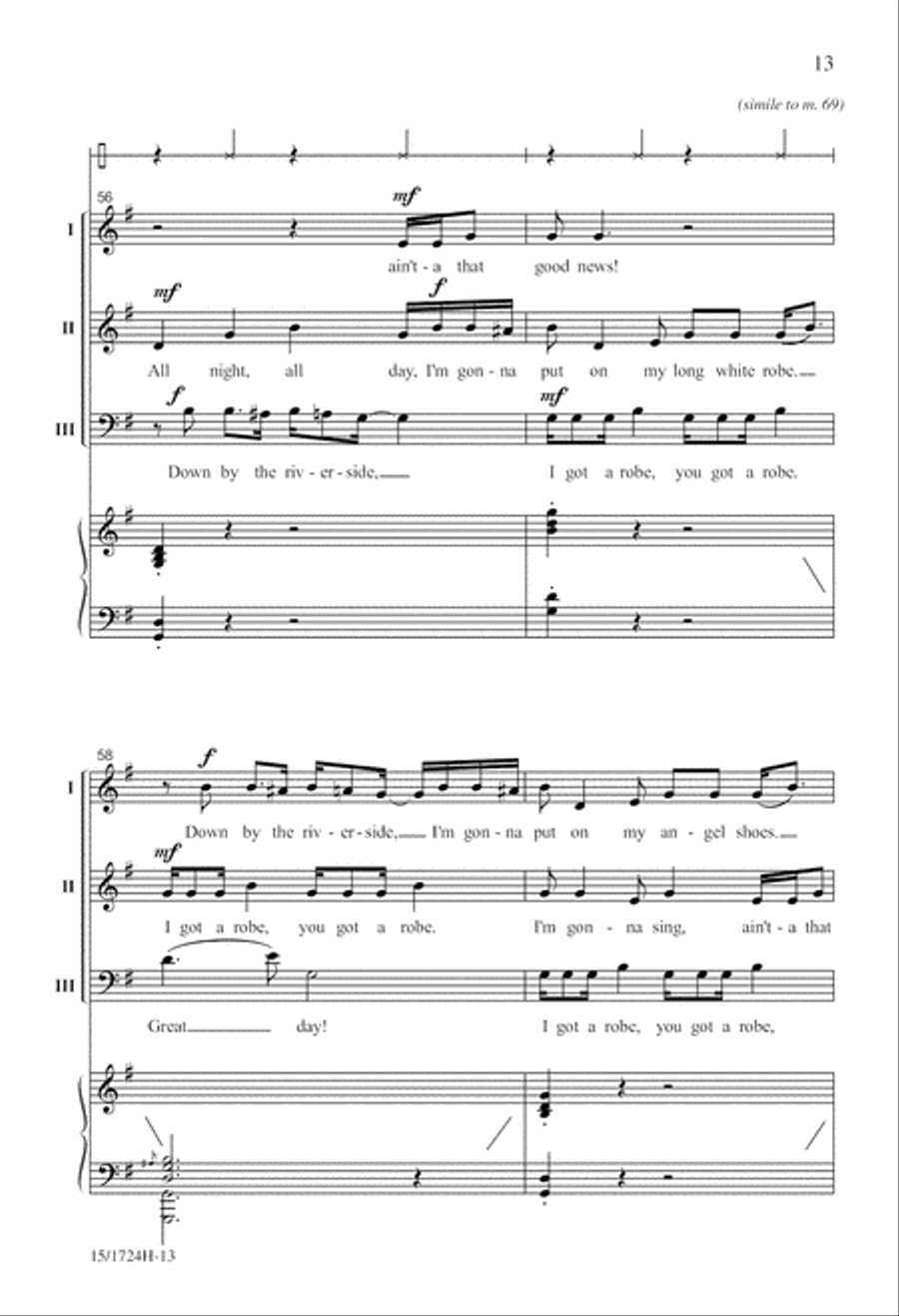 Spiritual Jubilee Spiritual Jubilee 3-Part scores gallery preview page 14
