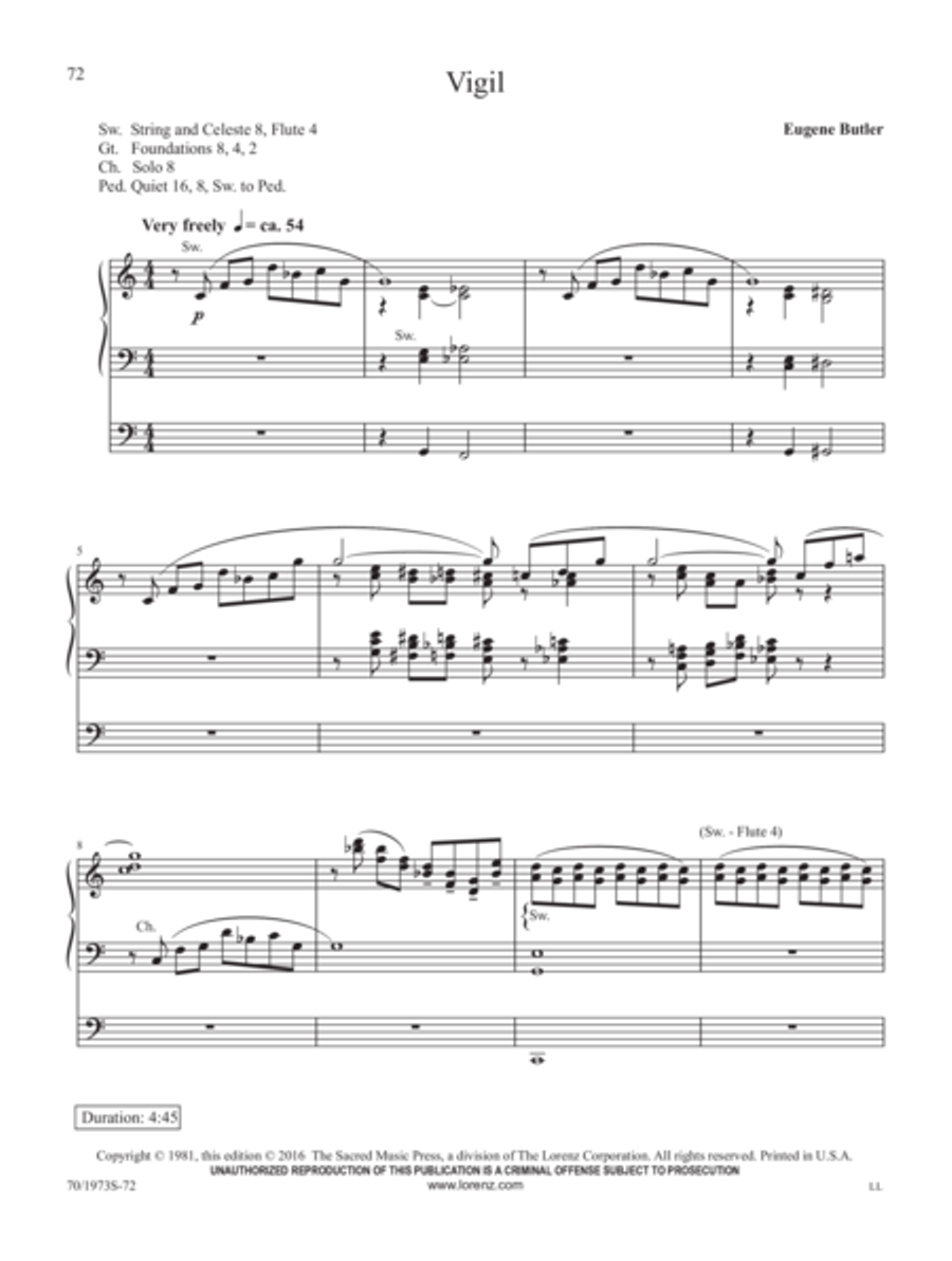A Eugene Butler Organ Treasury Organ Solo scores gallery preview page 17