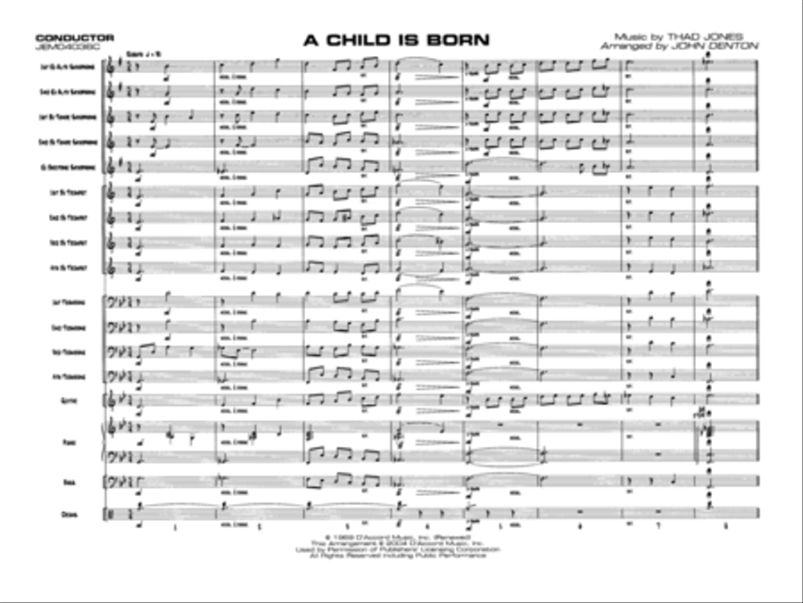 A Child Is Born A Child Is Born Jazz Ensemble scores gallery preview page 4
