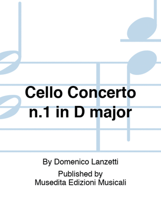 Book cover for Cello Concerto n.1 in D major