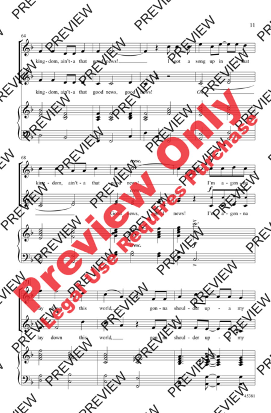 Ain't-a That Good, Good News! 2-Part scores gallery preview page 11