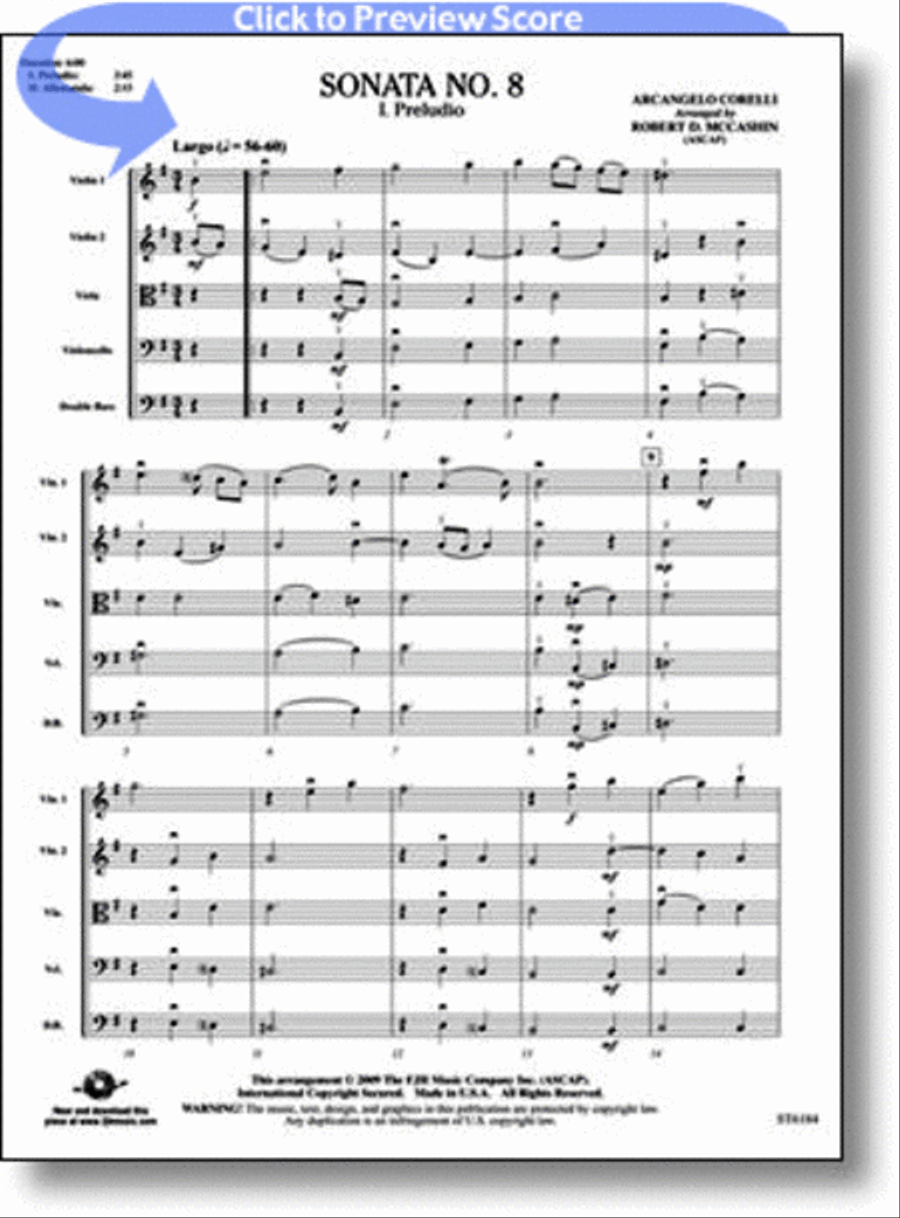 Sonata No. 8 Sonata No. 8 String Orchestra scores gallery preview page 1