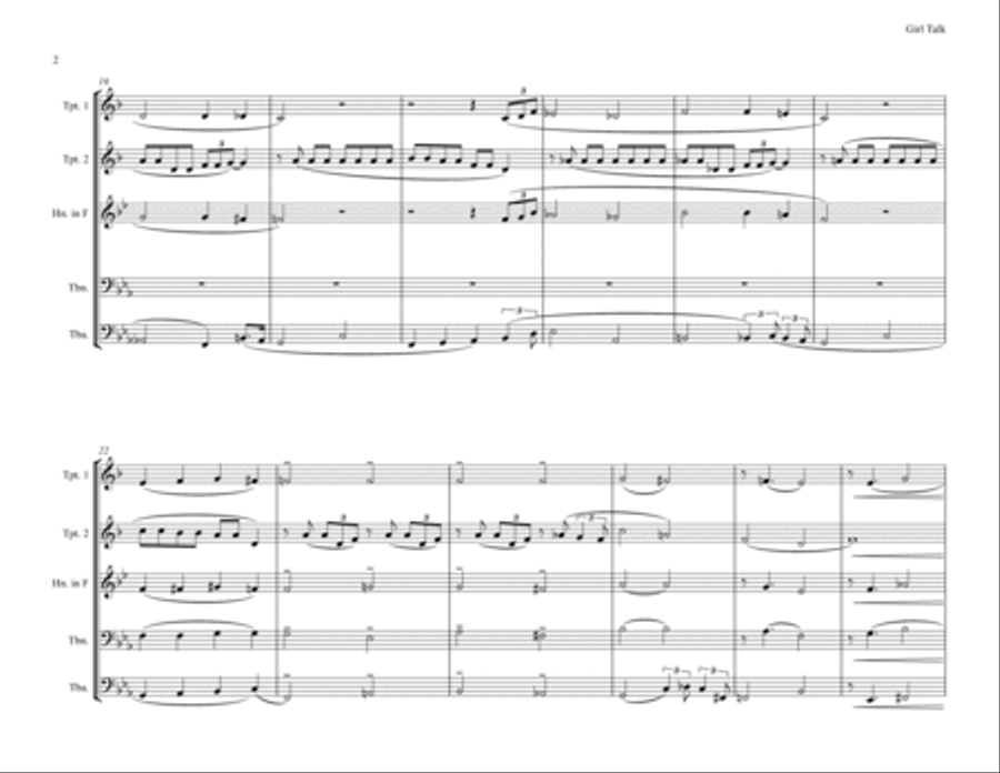Girl Talk Girl Talk Brass Ensemble scores gallery preview page 2