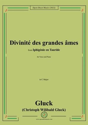 Gluck-Divinité des grandes âmes,in C Major,from 'Iphigénie en Tauride',for Voice and Piano