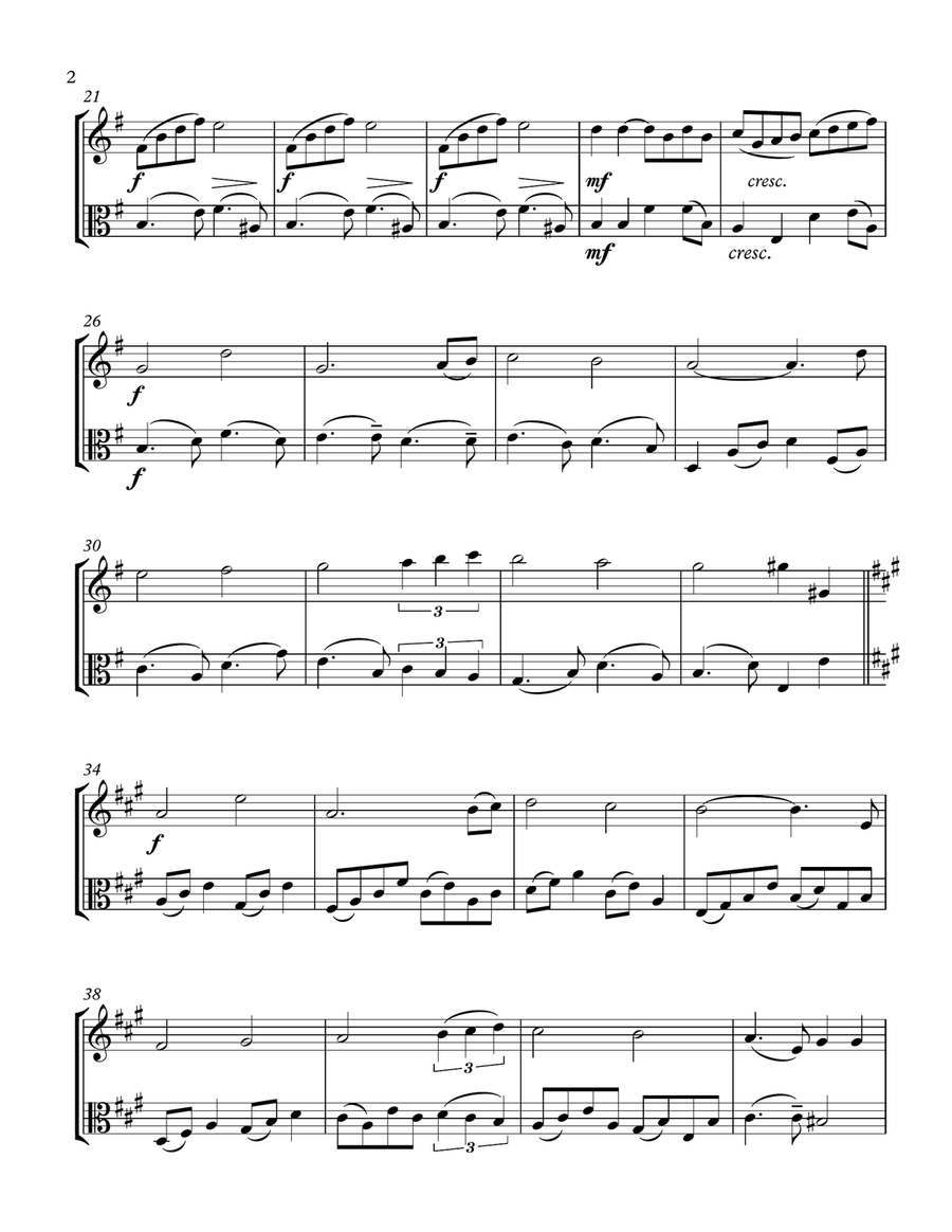 Can't Help Falling In Love String Duet scores gallery preview page 2