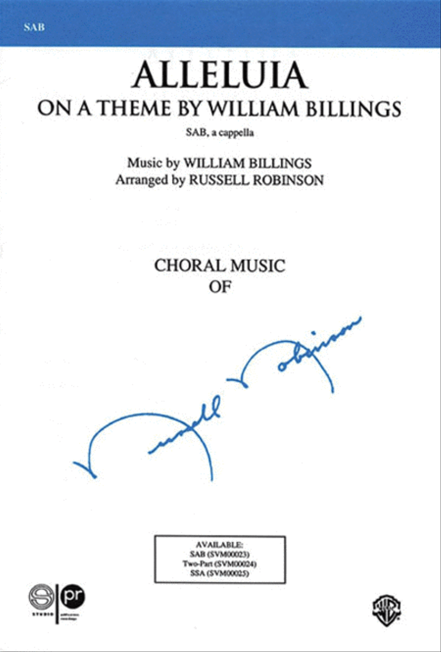 Alleluia (On a Theme by William Billings) 3-Part scores gallery preview page 1