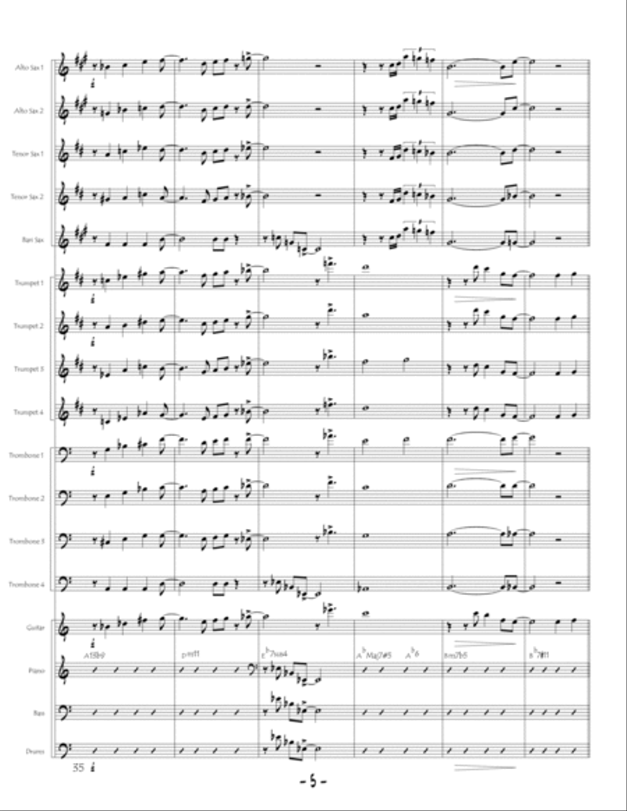 Reverse Peephole (digital print) Jazz Ensemble scores gallery preview page 5
