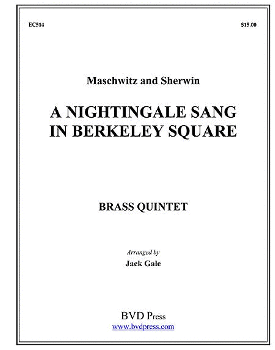 Nightingale Sang in Berkeley Square Brass Quintet scores gallery preview page 1