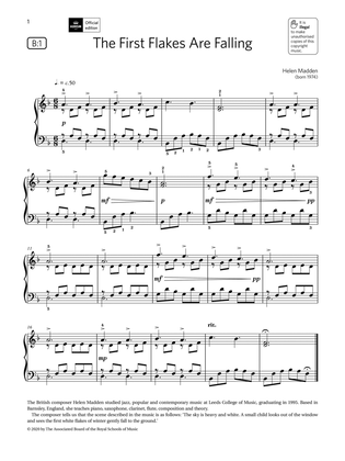 Book cover for The First Flakes Are Falling (Grade 2, list B1, from the ABRSM Piano Syllabus 2021 & 2022)
