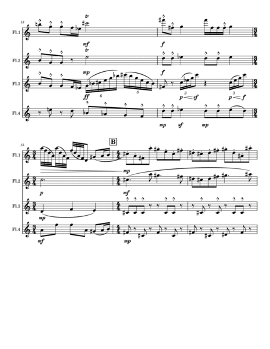 This Is Halloween Flute Quartet scores gallery preview page 3