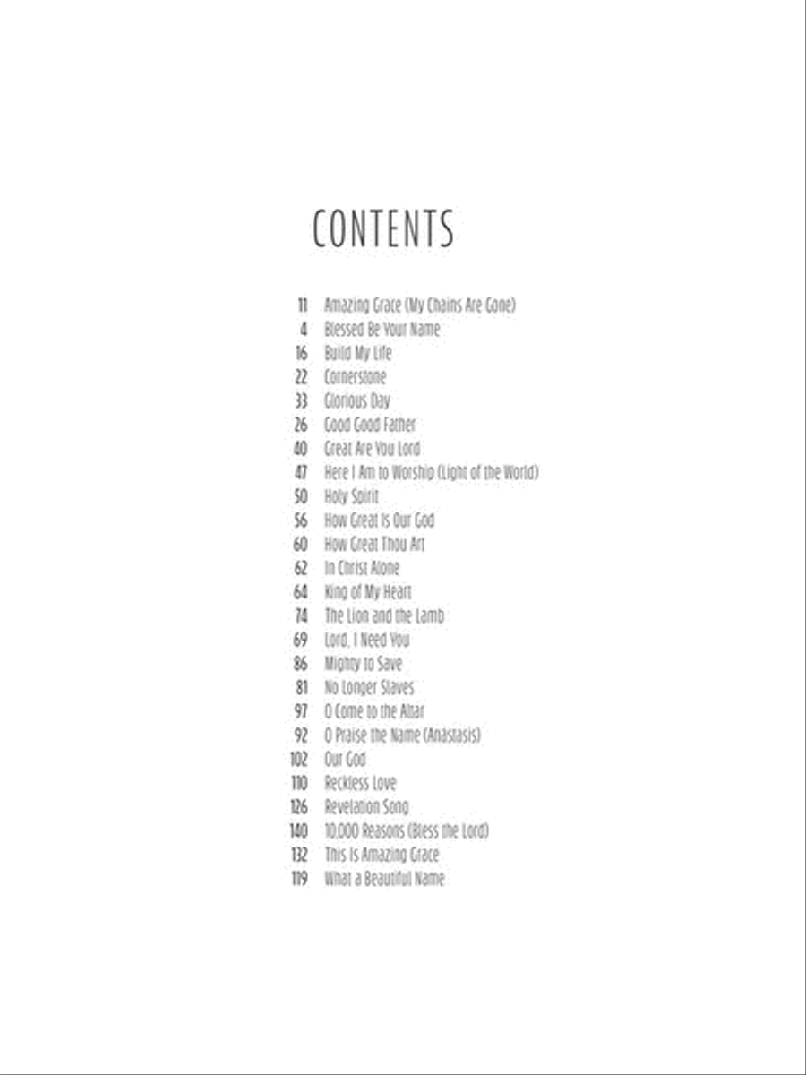 Top 25 Worship Songs Piano, Vocal, Guitar scores gallery preview page 2