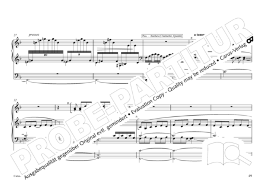Tournemire: Funf Improvisationen fur Orgel solo Organ Solo scores gallery preview page 49