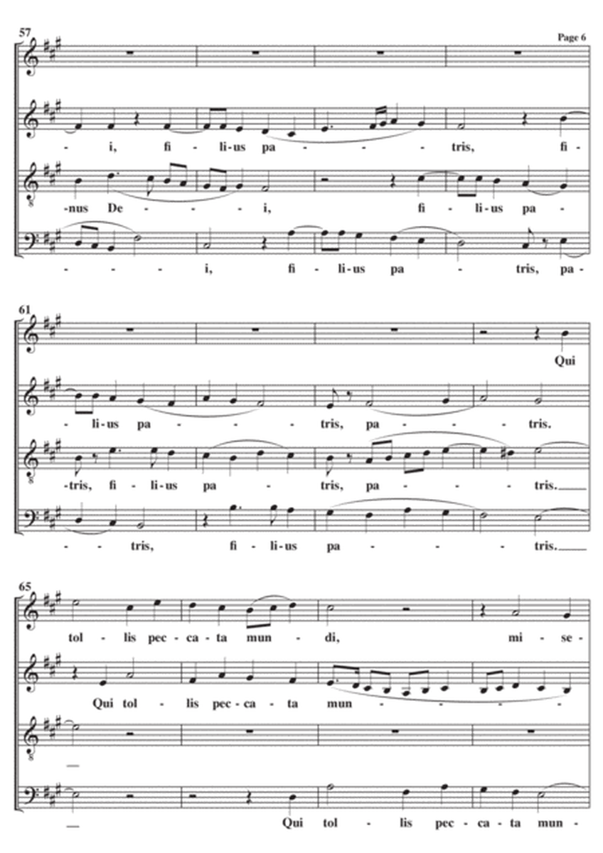 Gloria from Mass for 4 voices (William Byrd) A Cappella SATB image number null