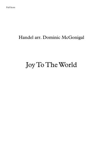 Joy To The World (for brass and organ) image number null