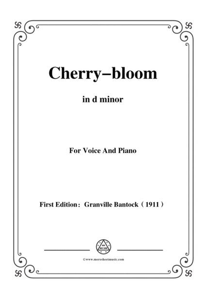 Bantock-Folksong,Cherry-bloom(Sakura),in d minor,in d minor,for Voice and Piano image number null