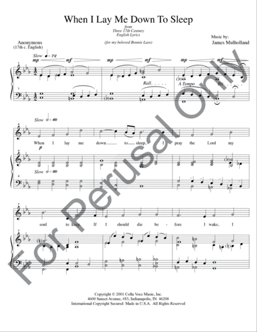 When I Lay Me Down To Sleep Medium Voice scores gallery preview page 2