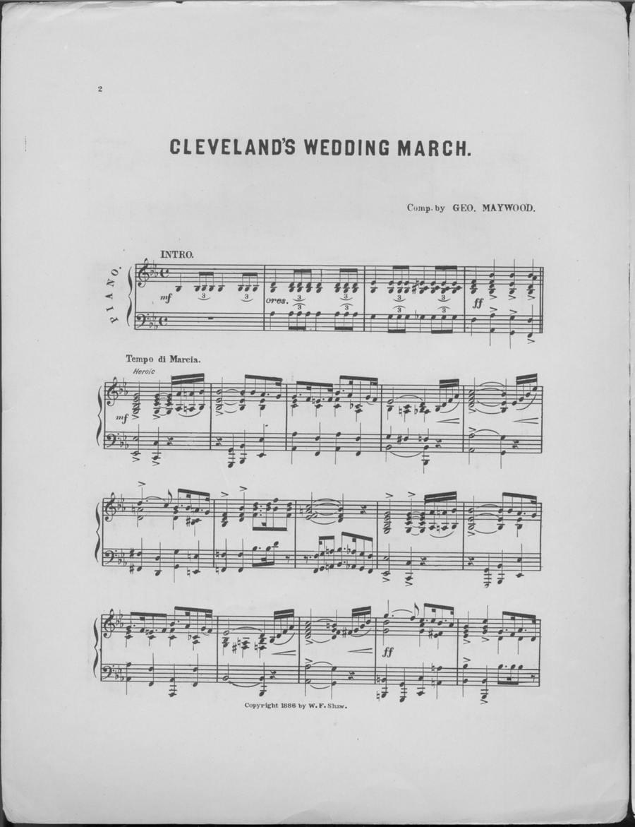 Cleveland's Wedding March Piano Solo - Digital Sheet Music page 2