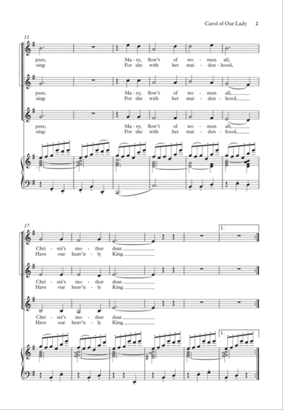 Carol of Our Lady Carol of Our Lady SSA scores gallery preview page 2