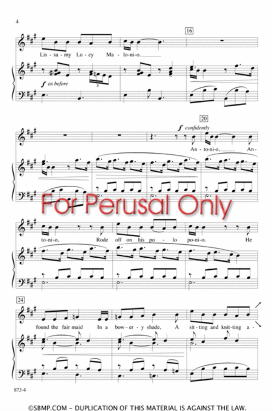 Antonio - Two-part Octavo 2-Part scores gallery preview page 3