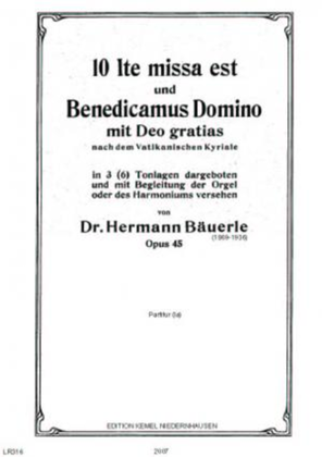 Zehn Ite missa est und Benedicamus Domino mit Deo gratias nach dem vatikanischen Kyriale