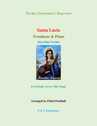 Book cover for "Santa Lucia" for Trombone and Piano