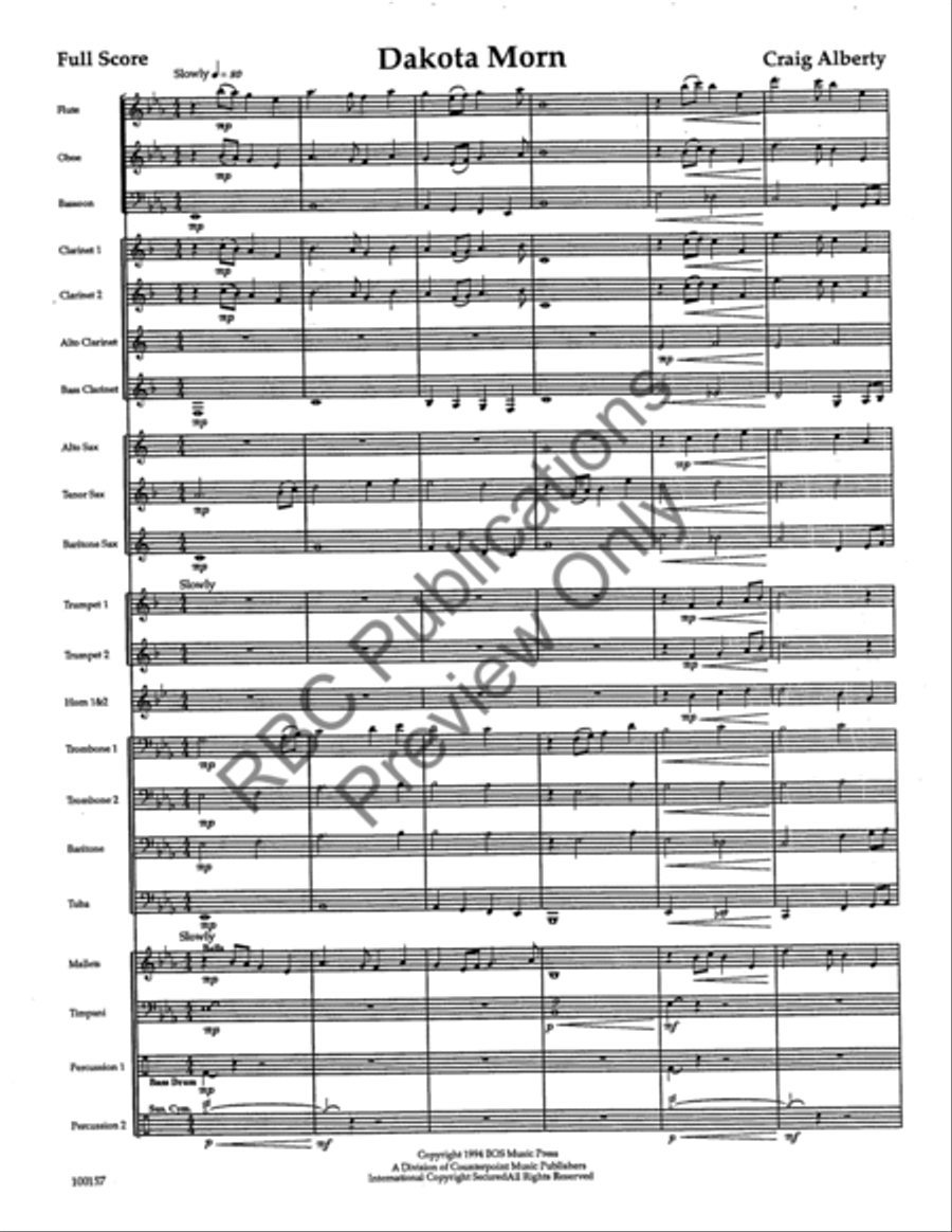 Dakota Morn (Score) Concert Band scores gallery preview page 3