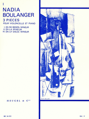 Book cover for 3 Pieces No. 1 In E Flat Minor (cello & Piano)