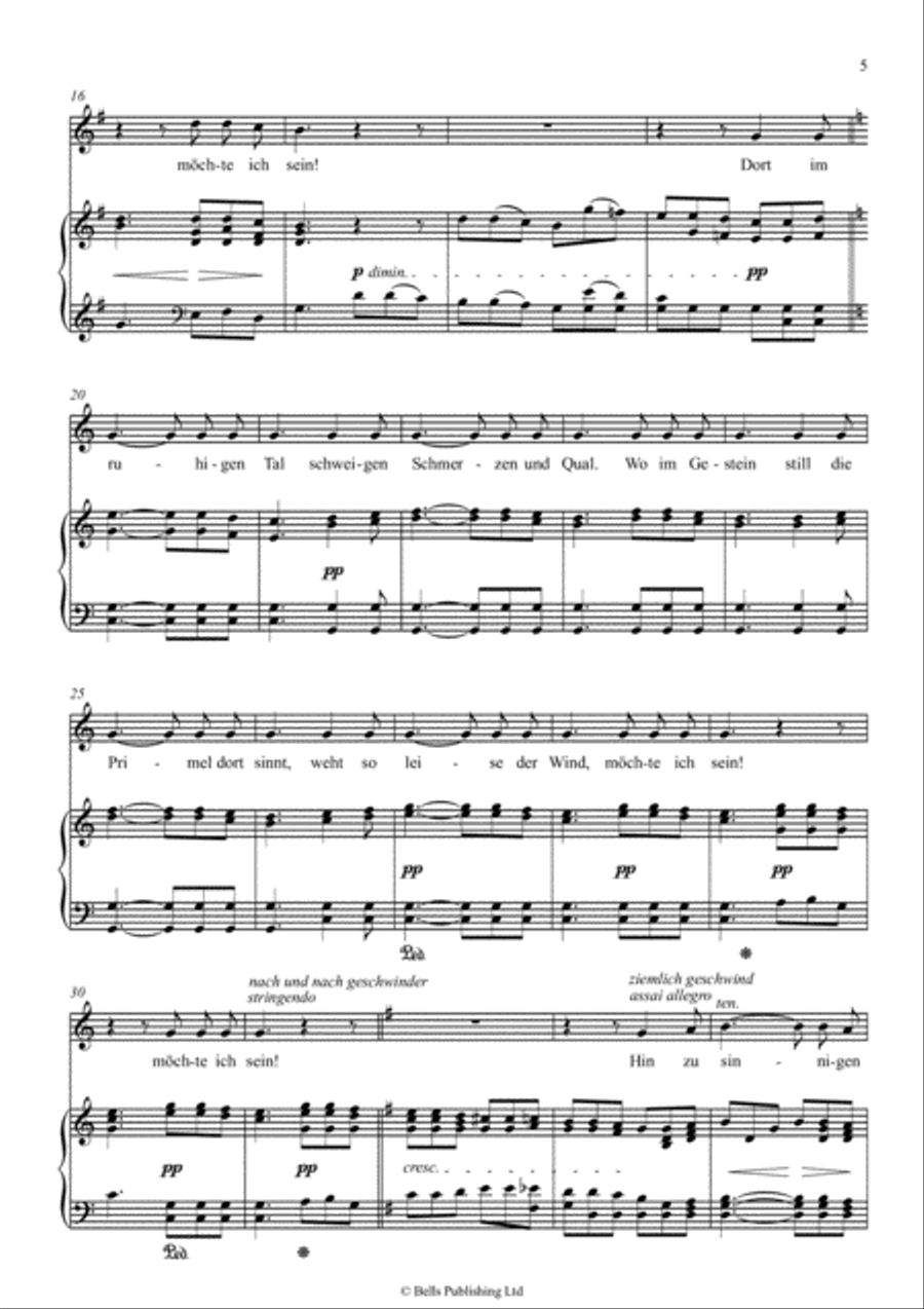 An die ferne Geliebte, Op. 98 (Original key. E-flat Major) Voice Solo scores gallery preview page 5